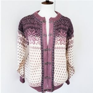 Dale Of Norway 100% Wool Cardigan Sweater Size M
